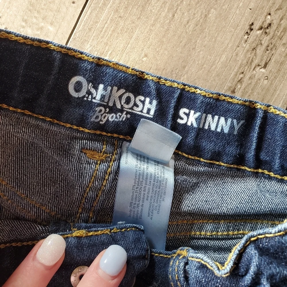 OshKosh B'gosh Dark Wash Skinny Blue Jeans Size 6R Boy NWOT